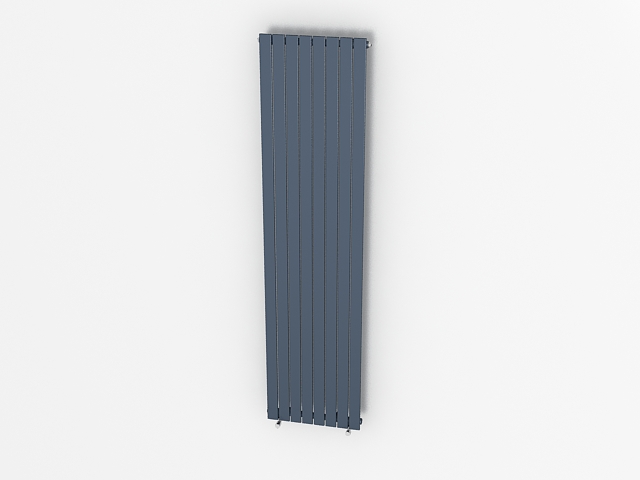 Vertical flat panel radiator 3d rendering