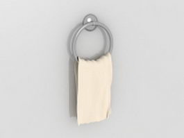Hanging towel ring 3d model preview