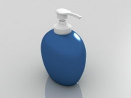 Blue soap dispenser 3d model preview
