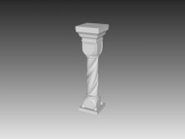 Stone baluster 3d preview