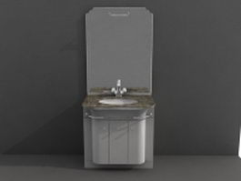 Small bathroom vanity combo 3d model preview
