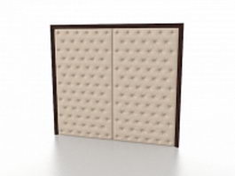 Fabric wall covering 3d model preview