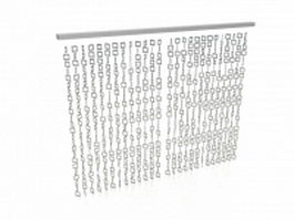 Beaded wall dividers 3d model preview