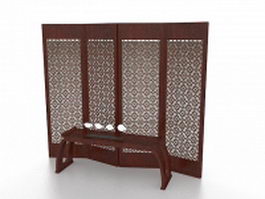 Oriental screens room divider 3d model preview