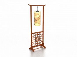 Antique Chinese floor lamp 3d model preview