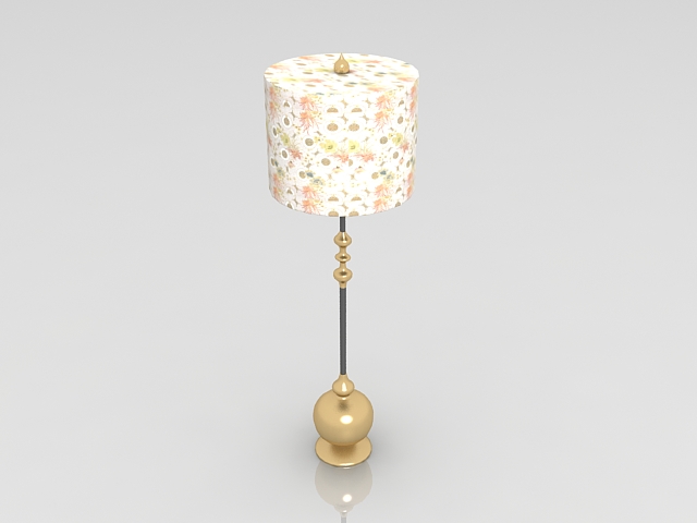 Traditional floor lamp for living room 3d rendering