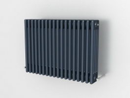 Dark blue radiator 3d model preview