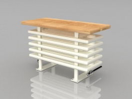 Radiator bench seat 3d model preview