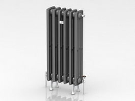 Cast iron steam radiator 3d model preview