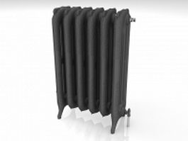 Cast iron radiator 3d model preview