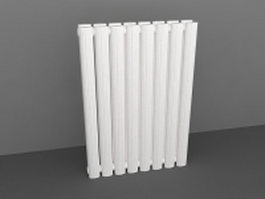 White heat radiator 3d model preview