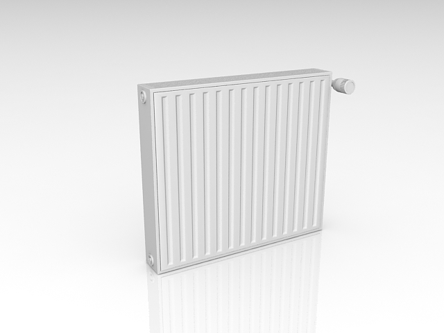 Aluminum heating radiator 3d rendering
