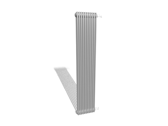 Old column radiator 3d rendering