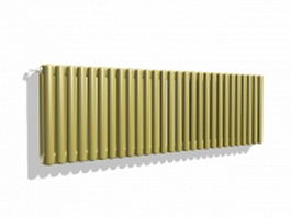 Painted yellow radiator 3d model preview