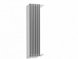 Vertical column radiator 3d model preview