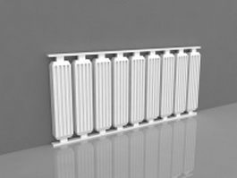 Electric column radiator 3d preview