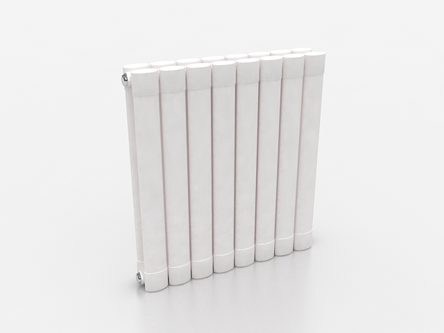 2 Column radiator 3d rendering