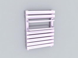 Pink towel radiator 3d model preview