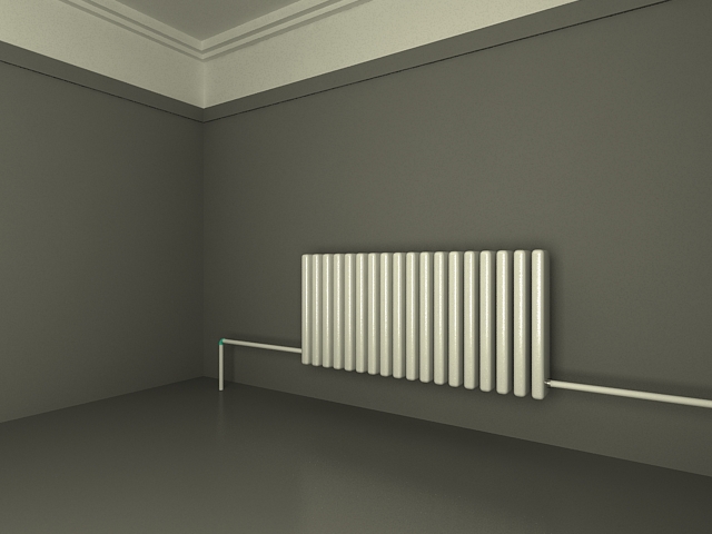 Interior radiator design 3d rendering