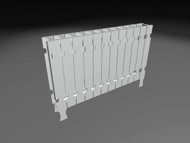 Steel panel radiator 3d rendering