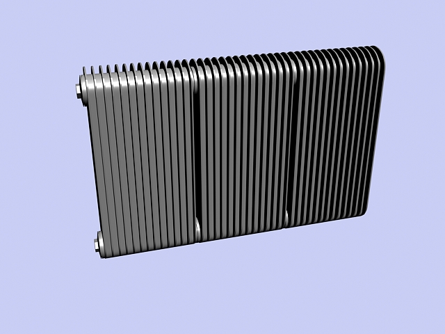 Steel radiator 3d rendering