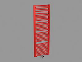 Red ladder radiator 3d model preview