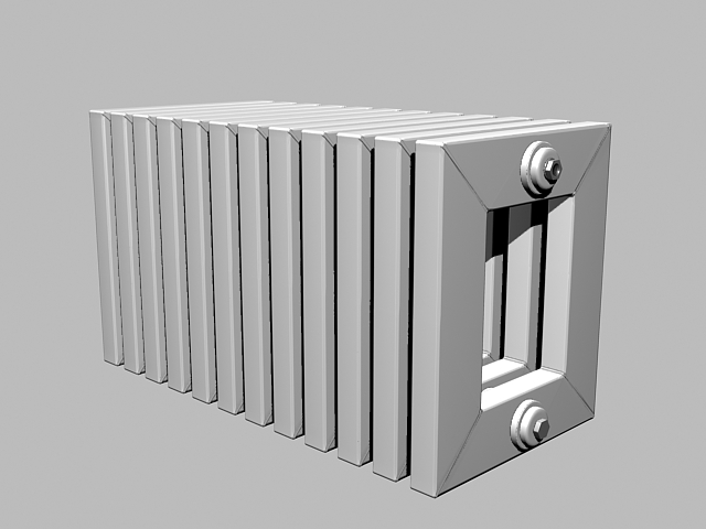 Hot water heat radiator 3d rendering
