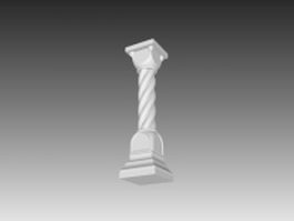 Baluster mold 3d model preview
