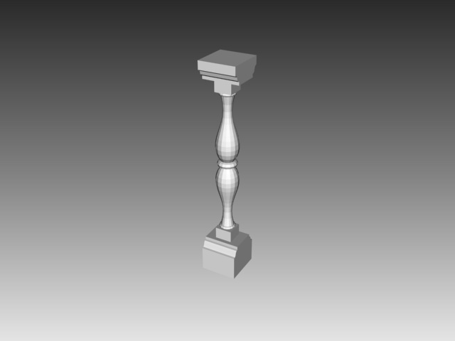 Stairs baluster 3d rendering