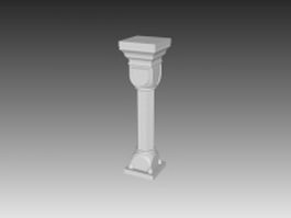 Railing baluster 3d preview