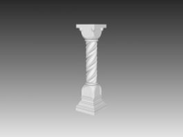 Pedestal baluster 3d preview