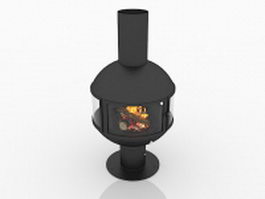 Free standing stove hearth 3d preview