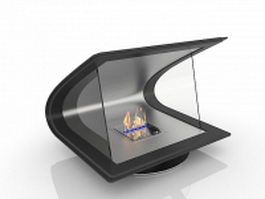 Bio Ethanol fireplace 3d model preview