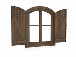 Cottage style window 3d model preview