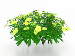 Yellow flowers plants 3d model preview