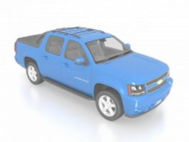 Chevrolet avalanche pickup truck 3d model preview
