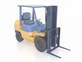 Electric forklift truck 3d model preview