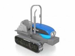 Small tracked tractor 3d model preview