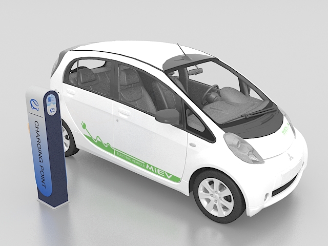 Mitsubishi MIEV electric car 3d model 3ds max files free download - CadNav