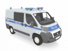 Police van 3d model preview