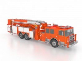 Aerial apparatus fire truck 3d model preview