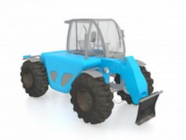 Row-crop tractor 3d model preview