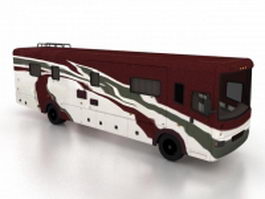 School bus camper 3d model preview
