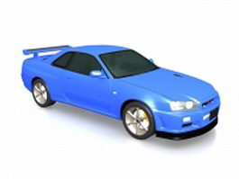 Nissan GT-R sports coupe 3d model preview