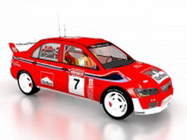 Marlboro racing car 3d model preview