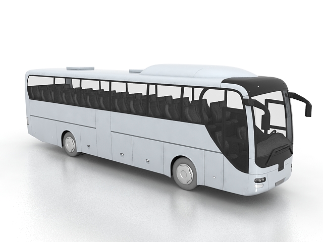 Luxury coach bus 3d rendering