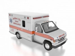 Vintage ford ambulance 3d preview