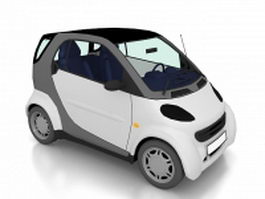 Electric city car 3d model preview