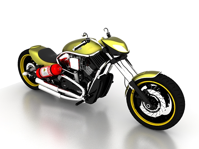Harley-Davidson motorcycle sportster 3d rendering