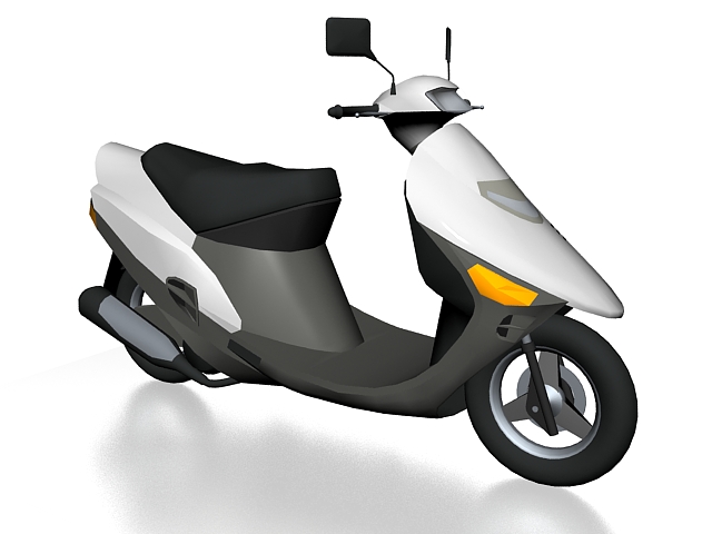 Moped scooter 3d rendering